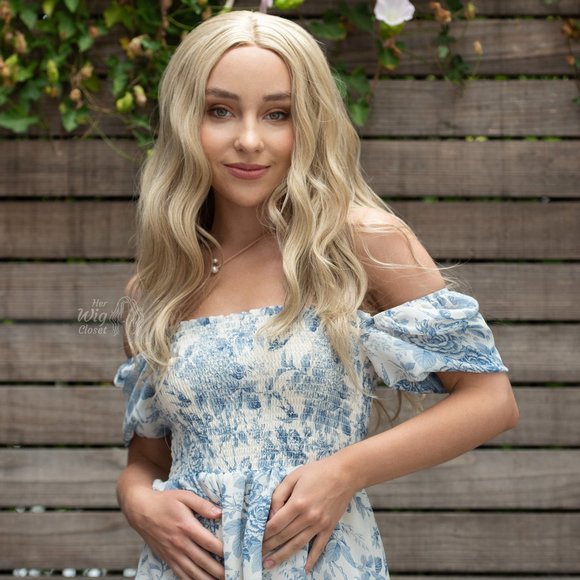 24" Ash Blonde Lace Wig Long Wavy | Power of Ring | Abigail - Picture 4 of 16